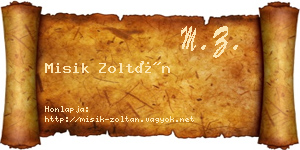 Misik Zoltán névjegykártya